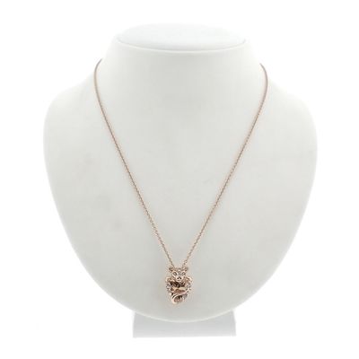 Image 1 of Pandora anchor link necklace with panther pendant; Rose gold plated; | 50 - 60 cm