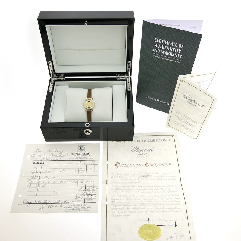 Image 14 of Chopard Happy Diamonds 4112; 18k gold women's watch with diamonds