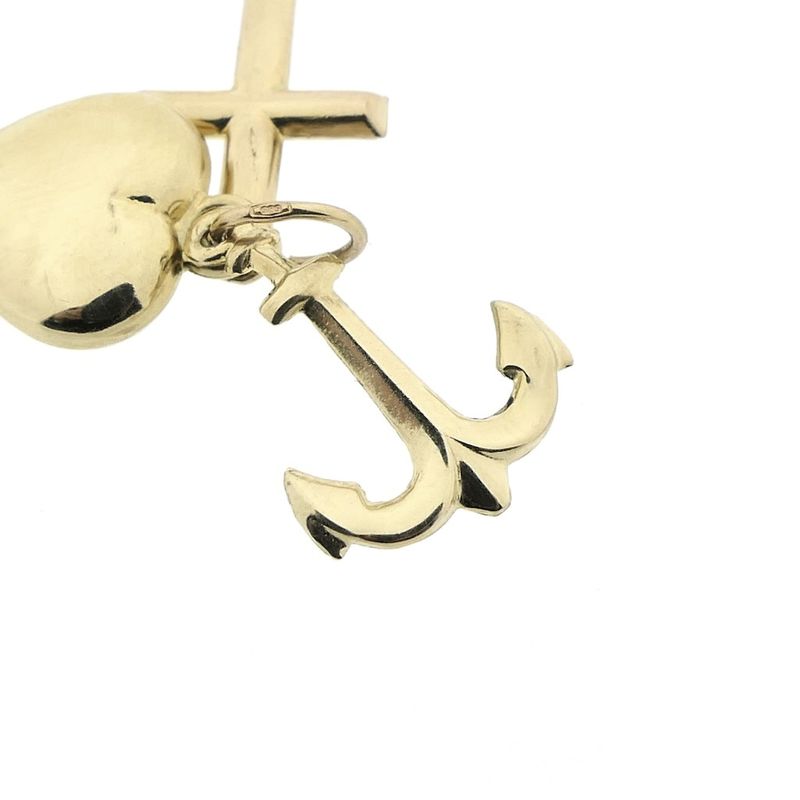 Image 6 of Gold pendant; Faith, hope, and love