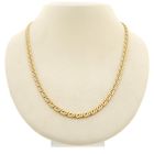 Image 1 of Gold flat gourmet link chain | 50.5 cm