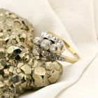 Image 2 of Bicolor Gold Ring with Diamond; 0.19 ct.