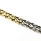 Image 4 of Two-tone gourmet link bracelet | 17 cm