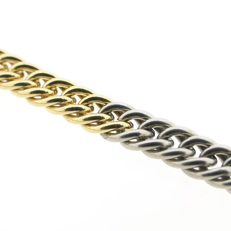 Image 4 of Two-tone gourmet link bracelet | 17 cm
