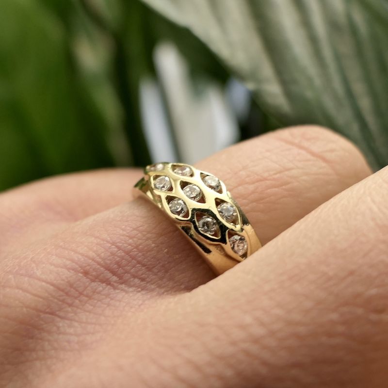 Image 8 of Gold fantasy ring with zirconia