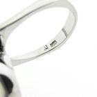 Image 6 of White gold cocktail ring with diamond and triplet opal