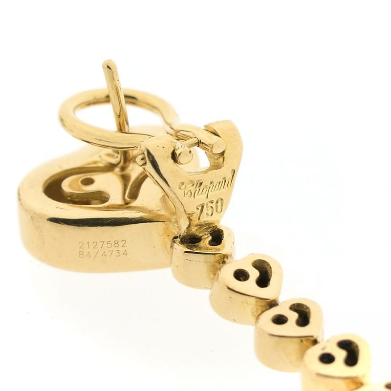 Image 5 of Chopard gold earrings with diamonds; 1.66 ct.