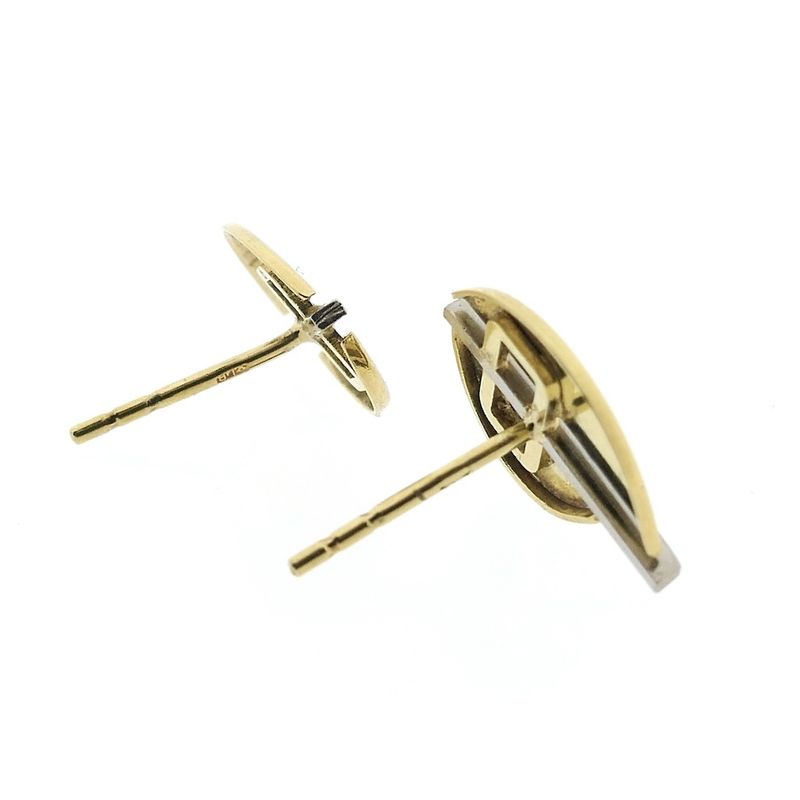 Image 8 of Two-tone gold stud earrings
