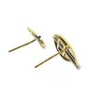 Image 8 of Two-tone gold stud earrings
