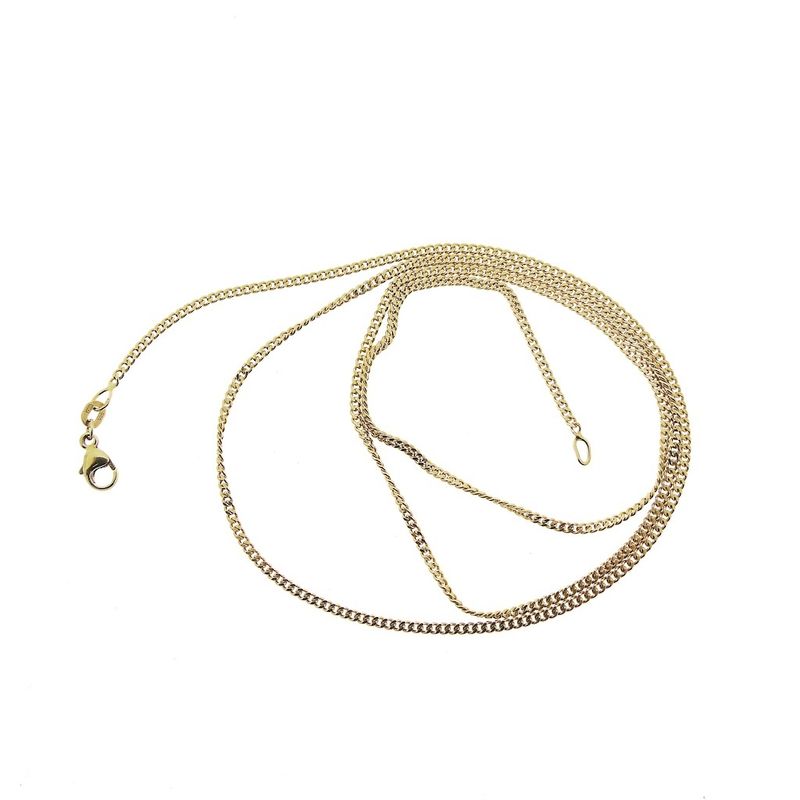 Image 4 of Long gold gourmet link necklace | 61 cm