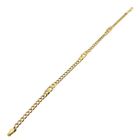 Image 4 of 8K Two-tone gourmet link bracelet with diamond; 0.03 ct. | 21 cm