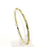 Gold bars/gourmet link bracelet