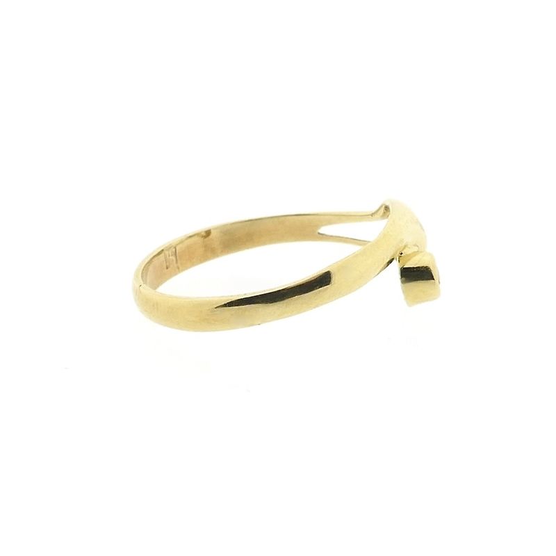 Image 5 of Gold solitaire ring with zirconia
