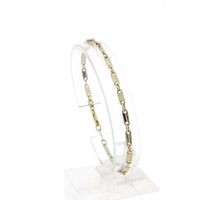 Two-tone gold fantasy link bracelet; HASGUL | 19.0 cm