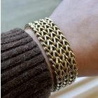 Image 7 of Wide gold link bracelet