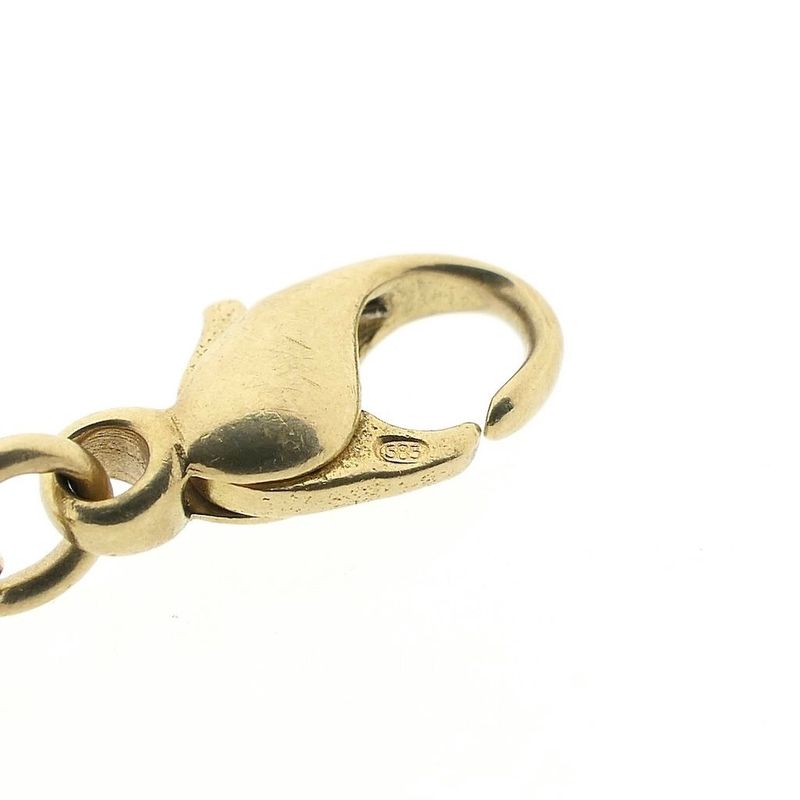 Image 5 of Two-tone gold anchor link bracelet