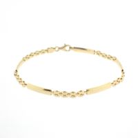 Gold Bismarck link bracelet | 18.5 cm