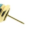 Image 5 of Gold stud earrings with turquoise