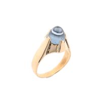 Gold ring with topaz
