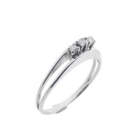 White gold ring with diamonds | 0.12 ct.