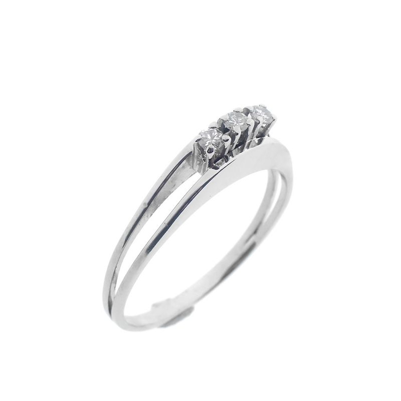 Image 1 of White gold ring with diamonds | 0.12 ct.