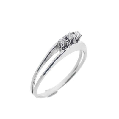 White gold ring with diamonds | 0.12 ct. Image 1 of White gold ring with diamonds | 0.12 ct.