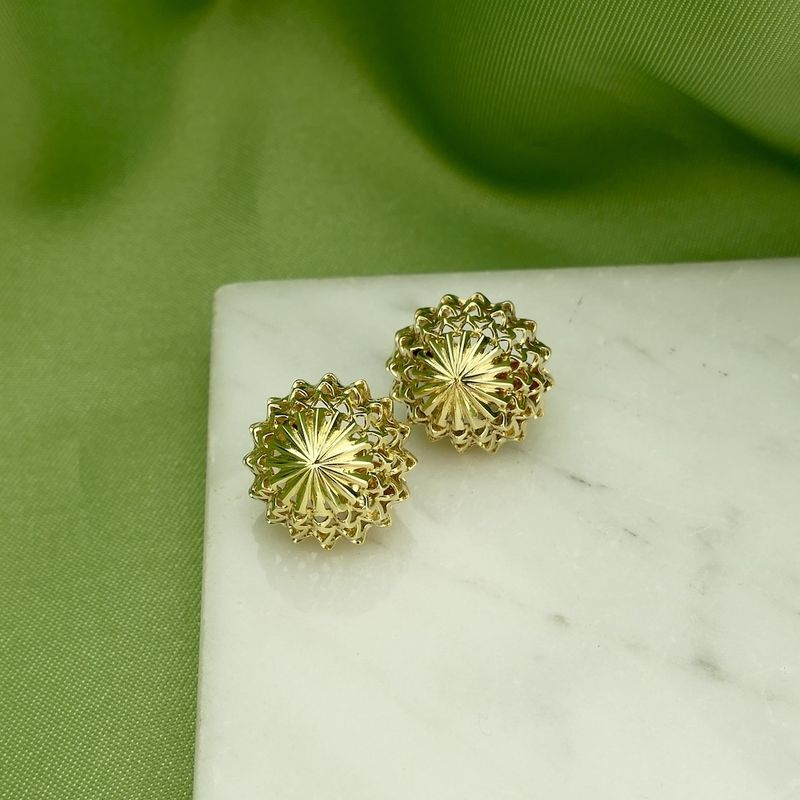 Image 2 of Vintage gold clip-on earrings