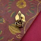 Image 2 of Vintage gold pendant of a rose with leaves