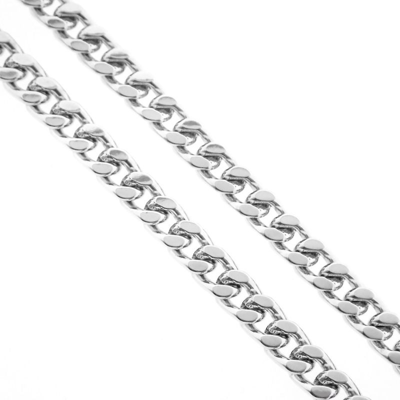 Image 3 of Silver gourmet link necklace | 47 cm