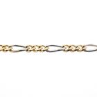 Image 6 of Two-tone gold Figaro link chain; Midas