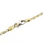 Image 4 of Gold closed figaro link necklace | 47 cm