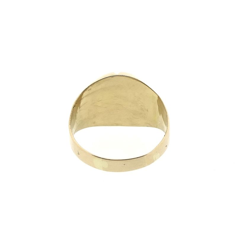 Image 3 of Gold men's pinky ring with heart engraving