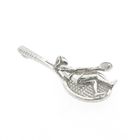 Image 3 of Silver pendant of a tennis racket with a tennis player