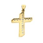 Image 6 of Gold cross pendant with zirconia