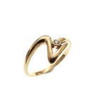 Image 1 of Golden fantasy ring with diamond 0.025 ct.