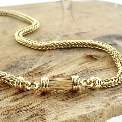 Image 2 of Exclusive gold foxtail link necklace
