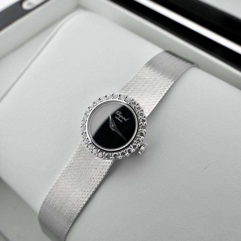 Image 14 of Chopard Geneva Cocktail Watch 2795/1; Vintage 18k white gold women's watch with diamonds