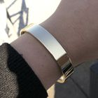 Image 7 of Gold wide slave bracelet | Ø 60mm