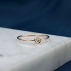 Image 2 of Rose gold solitaire ring with diamond; 0.07 ct.