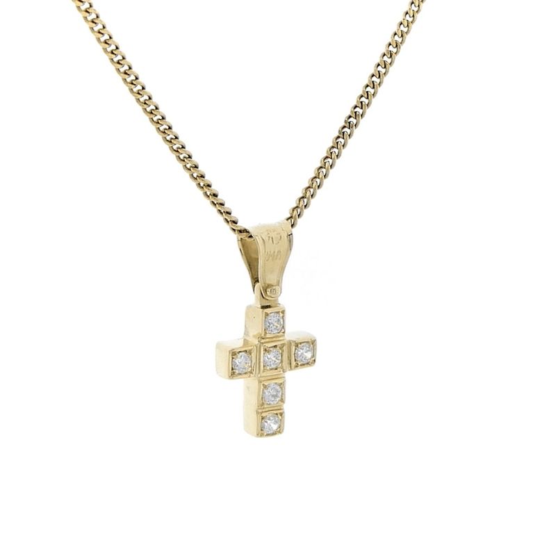 Image 8 of Gold cross with zirconia