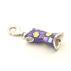 Image 2 of Silver charm/pendant of a dress; enameled