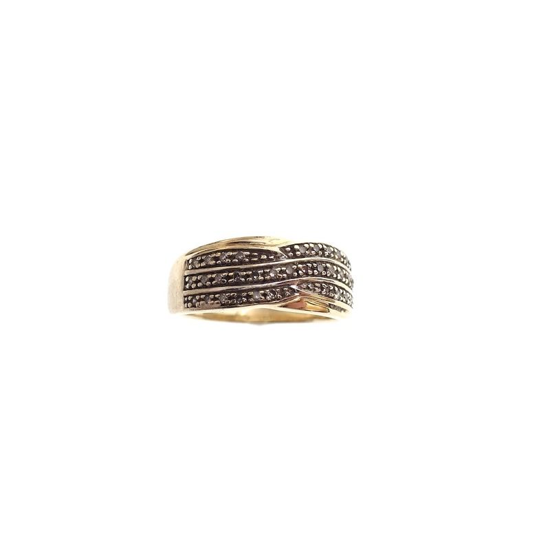 Image 2 of Gold ring | 0.16 ct. pavé-set diamonds