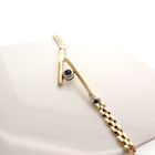 Image 3 of Two-tone gold Bismarck link bracelet with sapphire