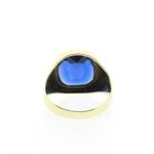 Image 4 of Gold signet ring with synthetic sapphire