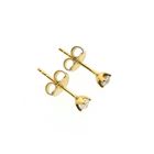 Image 8 of Gold solitaire stud earrings with diamonds; 0.12 ct.