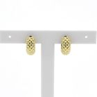 Image 1 of 18K gold half-round hoop earrings; FOPE
