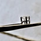 Image 4 of Gold cobra link necklace with diamond; 0.32 ct.