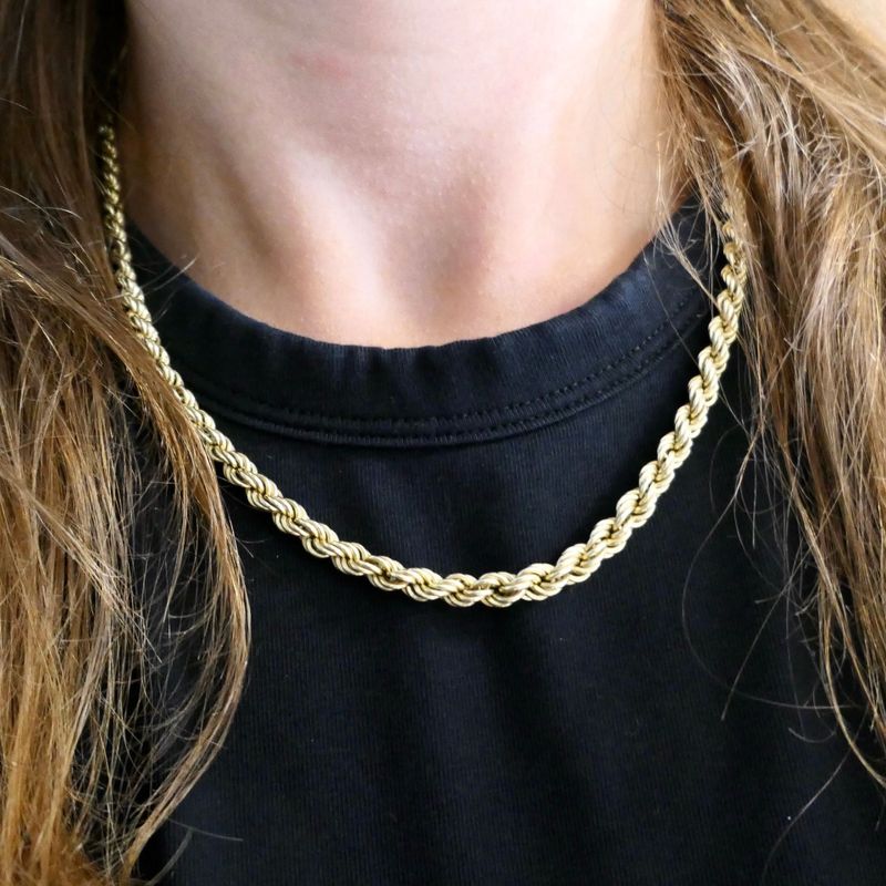 Afbeelding 9 van Gouden gedraaide schakelketting