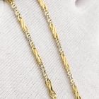 Image 8 of Two-tone gold navy link bracelet with diamonds