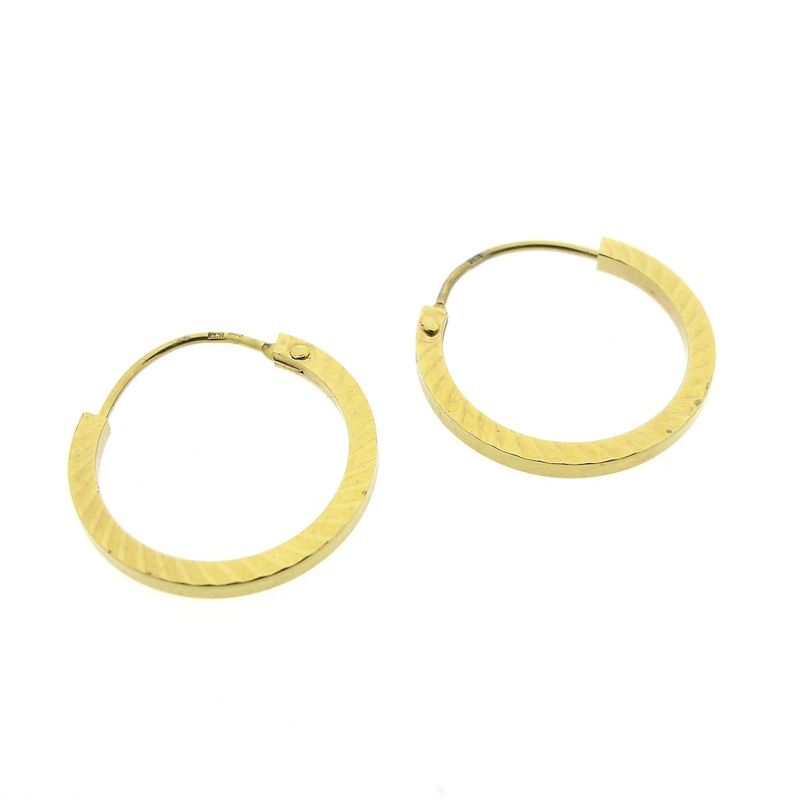 Image 4 of Gold subtle earrings | Ø 16.0 mm