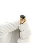 Image 10 of Gold ring with black labradorite